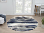Keen Home Design Area Rugs - 10ft Round Non-Shedding, Abstract Rugs for Kitchen, Living Room, Bedroom, Dining Room, Entryway - Size: 10' Round, Multi