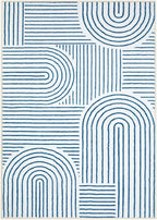 Lahome Abstract 6x9 Area Rugs, Soft Washable Rugs for Living Room Ultra-Thin Non Slip Dining Room Rug, Blue Rug Throw Large Carpet for Bedroom Office(6'x9',Blue/White)