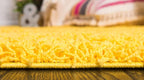 Unique Loom Solid Shag Collection Area Rug (6' 1" x 9' Rectangle, Tuscan Sun Yellow)