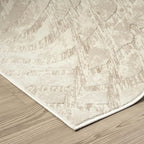 Abani Terra Cream Area Rug for Living Room, Bedroom - Rustic Modern Pattern - 6' x 9' - Durable & Easy to Clean