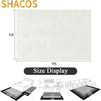 SHACOS Soft Cozy Fluffy Arch Pattern High-Low Pile Area Rugs 6'x9' Large Non Slip Washable Modern Geometric Rug Scandinavian Minimalist Carpet for Living Room Bedroom Dining Room, Cream White