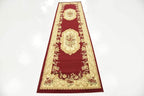 Unique Loom Versailles Collection Traditional Classic Floral Motif Area Rug (2' 7 x 10' 0 Runner, Burgundy/ Ivory)