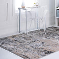 Rugs.com Leipzig Collection Area Rug – 8X11 Beige Low-Pile Rug Perfect for Living Rooms, Large Dining Rooms, Open Floorplans