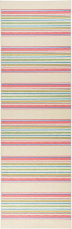 Dash & Albert Cady Stripe Multi Machine Washable Rug, 2 X 3 Feet, Multicolored Stripe Pattern - Premium Luxury Hotel Quality Soft Breathable Hypoallergenic Machine Washable Easy Care All Season