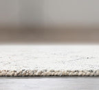 Modern Herringbone Chevron Collection Handcrafted Wool Area Rug - Durable, Zigzag Pattern, for High Traffic, Contemporary Design for Living Room, Bedroom, Dining Room Decor (Ivory-Multi, 9' x 11')