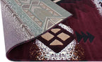 YHSF South West Native American Area Rug C318 - Easy Clean, Thick, Soft, Durable Native Tribal American Indian Inspired Rug for Bedroom/Living Room and More - Burgundy, 3 Feet x 4 Feet 7 Inches