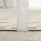Abani Terra Cream Area Rug for Living Room, Bedroom - Rustic Modern Pattern - 8' x 10' - Durable & Easy to Clean