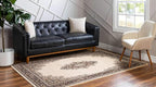 Unique Loom Reza Collection Traditional Persian Style Area Rug, 2 ft 2 in x 3 ft, Ivory/Brown