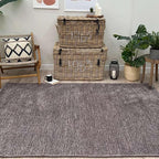 Alfa Rich 4x6 Dark Gray Washable Area Rugs for Living Room Bedroom Kitchen Cotton Decor Solid Rug