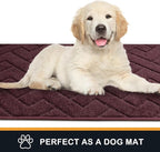 PURRUGS Dirt Trapping Door Mat 34" x 59", Non-Slip Machine Washable Entry Rug, Shoe Scraper, Dog Doormat, Super Absorbent Welcome Mat for Front & Back Door, Muddy Wet Shoes & Paws, Burgundy Red