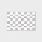 EVERGRACE Checkered Plaid Area Rug 2x3, Soft Fuzzy Faux Wool Rugs Washable Anti Slip Rugs Small Rug Carpet for Entryway Bedroom Living Room Hallway Kitchen Dining Room and Laundry Room, Light Gray