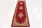 Unique Loom Reza Collection Traditional Persian Style Area Rug, 2 ft 2 in x 8 ft 2 in, Burgundy/Ivory