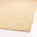 Modern Herringbone Chevron Collection Handcrafted Wool Area Rug - Durable, Zigzag Pattern, for High Traffic, Contemporary Design for Living Room, Bedroom, Dining Room Decor (Butter Yellow, 5' x 5')