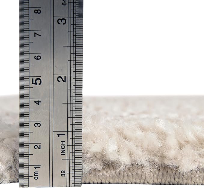 Unique Loom Solo Collection Area Rug - Calabasas (7' 10" Octagon, Ivory)