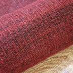 Rugsotic Carpets Hand Woven Flat Weave Kilim Wool 6'x9' Area Rug Solid Dark Red D00111