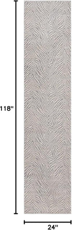Unique Loom Finsbury Collection Area Rug - Meghan (2' x 9' 10" Runner, Gray and Ivory)