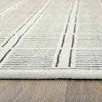 Rugshop Bohemian Stripe Lines Washable Non Slip Area Rug 2' x 3' Ivory