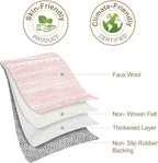 Nakagishi Pink Rugs for Bedroom Girls: 6x9 Washable Boho Large Neutral Cute Soft Area Rug Modern Indoor Floor Non Slip Accent Carpet for Living Room Nursery Kids Playroom Preppy Room Dorm Baby Room