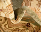 Unique Loom Versailles Collection Traditional Classic Floral Motif Area Rug (5' 0 x 8' 0 Oval, Green/Ivory)