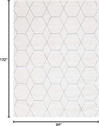 Unique Loom Trellis Frieze Collection Area Rug - Geometric (8' x 11', Ivory/ Gray)