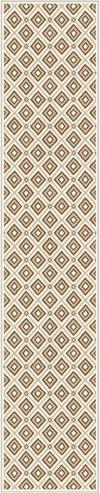 Bavni Hallway Runner Rug Machine Washable, 2x10 Non Slip Lightweight Washable Runners, Moroccan Checkered Rug for Entryway Laundry Kitchen Bathroom Corridor Bedside, Yellow Brown