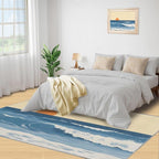 Boho Sun Area Rugs 4x5ft, Abstraction Deco Kids Play Rug, Minimalist Sunburst Throw Rugs Bedroom Fluffie Soft for Coffee Shop Living Room Under Table Game Room