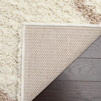 SAFAVIEH Dallas Shag Collection Area Rug - 8' Square, Ivory & Beige, Trellis Design, Non-Shedding & Easy Care, 1.5-inch Thick Ideal for High Traffic Areas in Living Room, Bedroom (SGD257B)