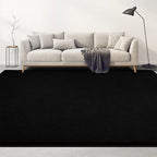 Large Area Rugs for Living Room Bedroom, 7x10 Feet Black Rug, Minimalist Modern Shag Rug, Soft Thick Comfy Memory Foam Indoor Carpet, Non-Slip Washable Rug for Boys Girls Dorm Nursery Room Home Decor