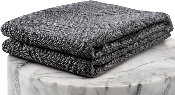 LUXE WEAVERS Modern Farmhouse Smoke 6x9 Washable Area Rug, Anti-Slip Diamond Pattern Carpet