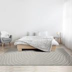 LUXE WEAVERS Modern Geometric Wave Gray 5x7 Area Rug