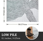 YIHOUSE Grey Rug for Living Room, 6×9 Modern Abstract Area Rug, Geometric Contemporary Wave Striped Rugs for Playroom Nursery, Washable Nonslip Large Rug for Bedroom Dining Room