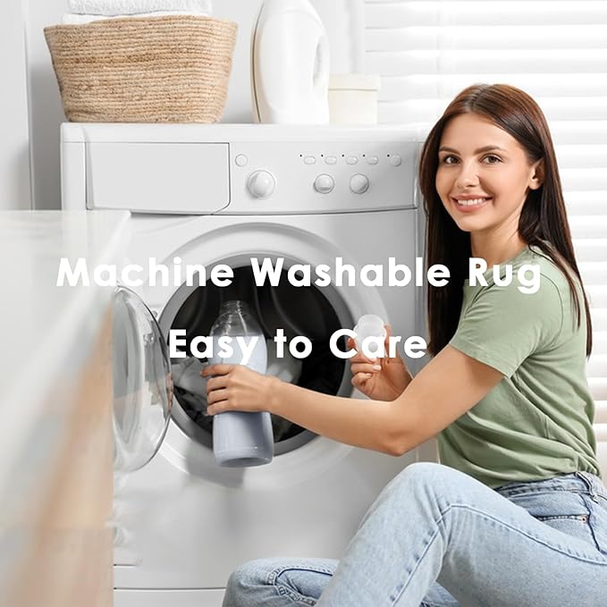 VK VK·LIVING Machine Washable Rug 2'x6' Vintage Design Washable Runner Area Rugs with Non Slip Rugs for Living Room Bedroom Traditional Woven Carpet Stain Resistant Dining Office Boho Rug, (Navy)