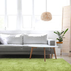 duduta Green Soft Fluffy Rug 5x8 ft, Shag Fuzzy Plush Rectangle Carpet for Bedroom Nursery Living Room Home Decor