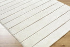Livabliss x Our PNW Home Cascade Minimalist Striped Area Rug, 12' x 15', Striped Ivory/Taupe