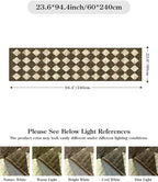 Lahome Runners for Hallways with Rubber Backing, Kitchen Runner Rugs Non Skid Washable Bathroom Rugs Runner, Moroccan Trellis Non Slip Bedroom Carpet Runners for Entryway Powder Room, 2x8 Brown