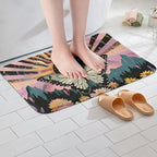 Erosebridal Boho Butterfly Bath Mat Hippie Yin and Yang Non Slip Bath Rugs Rainbow Geometric Striped Cozy Bathroom Rug 16x24 Bohemian Swirl Spiral Bathroom Accessories Minimalism Mountain Bedroom Rug