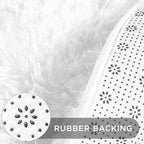 Andency White Round Area Rug for Bedroom, Soft Shag Circle Rug 6x6 for Room, Fluffy Faux Fur Carpet for Home Decor, Circular Fuzzy Plush Rug for Living Room, Playroom
