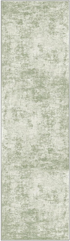 Modern Abstract Runner Rug for Bedroom 2x7, Sage Green Grey Washable Kitchen Runner, Non-Slip Soft Thin Faux Wool Mat for Entryway, Hallway, Laundry Room Indoor