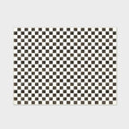 EVERGRACE Checkered Plaid Area Rug 9x12, Soft Fuzzy Faux Wool Rugs Washable Anti Slip Rugs Large Rug Carpet for Entryway Bedroom Living Room Hallway Kitchen and Laundry Room, Black and White