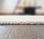 Hand-Tufted 100% Wool Area Rug – Unique Modern Geometric Grid Pattern, Soft Plush Textured Carpet for Living Room, Bedroom, Dining Room & Entryway (Beige, 8' x 12')