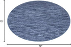 Nourison Home Nourison Essentials Navy Blue 6' x Round Area Rug - Easy Clean, Non Shedding, Bed Room, Living Room, Dining Room, Kitchen (6' x Round)