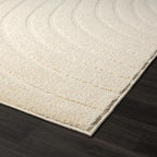 LUXE WEAVERS Modern Geometric Wave Cream 2x8 Area Rug