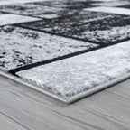 LUXE WEAVERS Modern Geometric Squares 10007 Gray 5x7 Area Rug