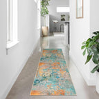 Lahome Modern Abstract Runner Rug - 2x7 Washable Hallway Rug Colorful Kitchen Carpet with Rubber Backing, Contemporary Soft Non Slip Indoor Floor Accent Mat for Bedroom Laundry Room Bathroom RV