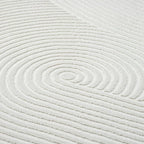 Abani Cream Area Rug 9' x 12' for Living Room, Bedroom - Zen Reiki Circles Pattern - Durable & Easy to Clean
