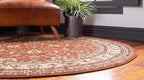 Unique Loom Voyage Collection Traditional Oriental Classic Intricate Design Area Rug (8' 0 x 8' 0 Round, Terracotta/Ivory)
