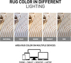 Rugshop Abstract Arch Shag Area Rug Beige 5' x 7' Great for Bedrooms, Living Rooms, or Under Coffee Tables
