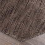 Hand Knotted Loom Wool ECO-Friendly Area Rugs - 10'x10', Octagon, Brown Color, Solid Plain Design, High Pile Handmade Anti Skid Area Rugs for Living Room, Bed Room (L00111)