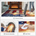 2x4 American Flag Runner Rug for Hallway - Stars Stripes Kitchen Mat, Independence Day Kitchen Runner Rug Soft Non Slip Anti Fatigue for Laundry Room Indoor Hallways