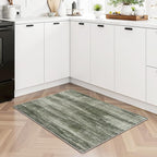 PADOOR Modern Abstract Entryway Rug - 2x3 Washable Rugs Non-Slip Door Mat, Ultra Soft Low Pile Floor Rugs Doormat for Entrance Front Door Indoor Green